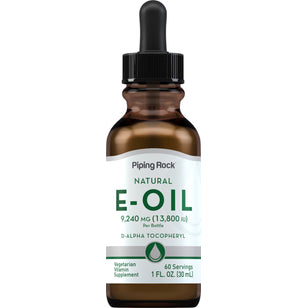 100% Natural Vitamin E-Oil, 13,800 IU, 1 fl oz (30 mL) Dropper Bottle