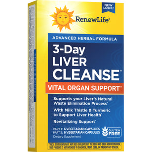 3 Day Liver Cleanse Vital Organ Support, 12 Vegetarian Capsules