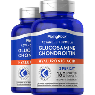 Advanced Glucosamine Chondroitin Hyaluronic Acid, 160 Coated Caplets, 2 Bottles
