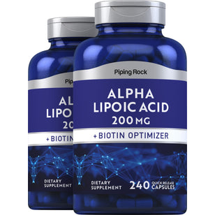Alpha Lipoic Acid, 200 mg, 240 Quick Release Capsules, 2 Bottles