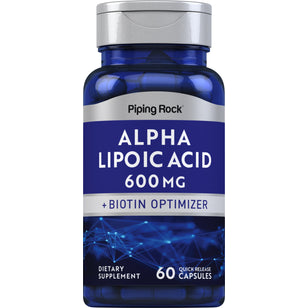 Alpha Lipoic Acid, 600 mg, 60 Quick Release Capsules