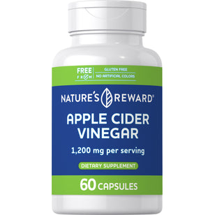 Apple Cider Vinegar, 1200 mg (per serving), 60 Capsules