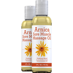 Arnica Massage Oil, 4 fl oz (118 mL) Bottle, 2 Bottles