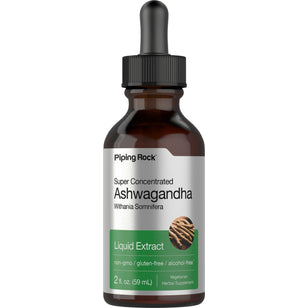 Ashwagandha Liquid Extract Alcohol Free, 2 fl oz (59 mL) Dropper Bottle
