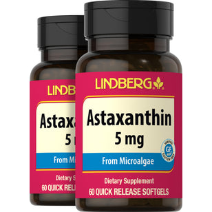 Astaxanthin, 5 mg, 60 Quick Release Softgels, 2 Bottles