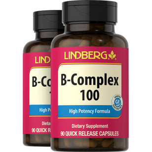 B-Complex, 100 mg, 90 Quick Release Capsules, 2 Bottles