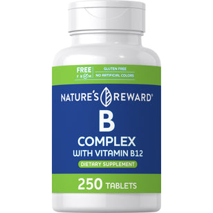 B Complex Plus Vitamin B-12, 250 Tablets