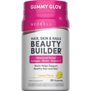 Beauty Builder Hair, Skin & Nails Gummies Lemon Flavor, 60 Tasty Gummies