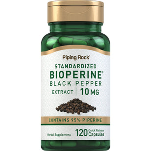 BioPerine Black Pepper Extract, 10 mg, 120 Quick Release Capsules