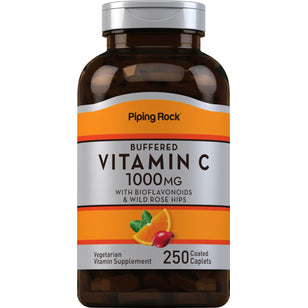 Buffered C 1000 mg with Bioflavonoids & Wild Rose Hips, 250 Coated Caplets