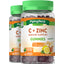 C + Zinc Immune Support (Honey Lemon), 60 Vegetarian Gummies, 2  Bottles