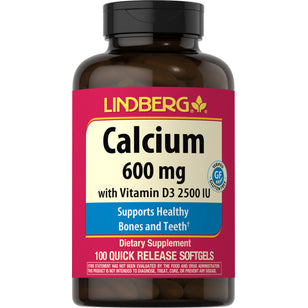 Calcium 600 mg with Vitamin D3 2500 IU, 100 Quick Release Softgels