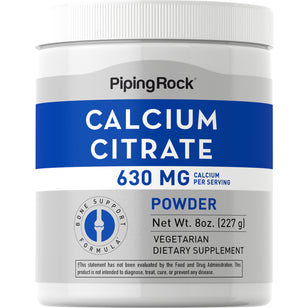 Calcium Citrate Powder, 630 mg (per serving), 8 oz (227 g) Bottle