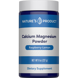 Calcium Magnesium Powder (Raspberry-Lemon), 8 oz (226 g) Bottle