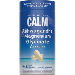 CALM Ashwagandha Magnesium Glycinate, 90 Vegetarian Capsules
