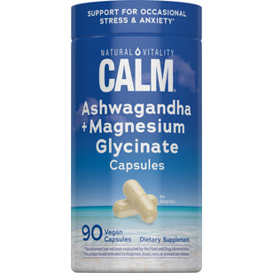 CALM Ashwagandha Magnesium Glycinate, 90 Vegetarian Capsules