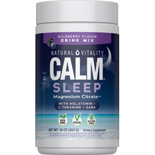 CALM Sleep with Melatonin Powder Wildberry, 16 oz (453 g)