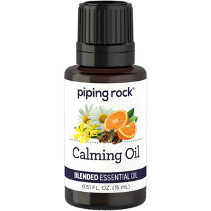 Calming Essential Oil Blend (GC/MS Tested), 1/2 fl oz (15 mL) Dropper Bottle