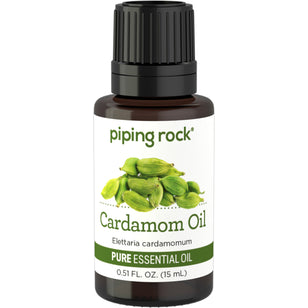 Cardamom Pure Essential Oil (GC/MS Tested), 1/2 fl oz (15 mL) Dropper Bottle