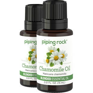 Chamomile Essential Oil Blend, 1/2 fl oz (15 mL) Dropper Bottle, 2 Dropper Bottles