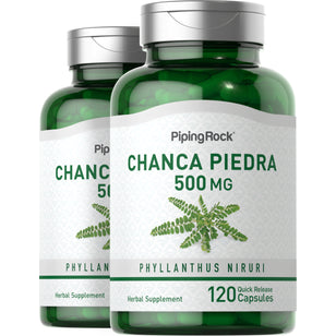 Chanca Piedra (Phyllanthus niruri), 500 mg, 120 Quick Release Capsules, 2  Bottles