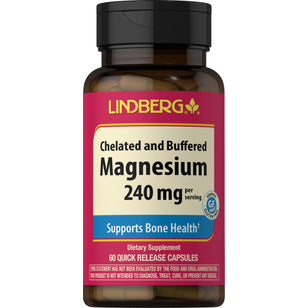 Chelated Magnesium, 240 mg (per serving), 60 Quick Release Capsules