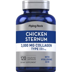 Chicken Sternum Collagen Type II, 3000 mg (per serving), 120 Quick Release Capsules