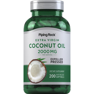 Coconut Oil (Extra Virgin), 2000 mg (per serving), 200 Quick Release Softgels