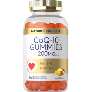 CoQ10 (Mango Pineapple), 200 mg (per serving), 140 Vegan Gummies