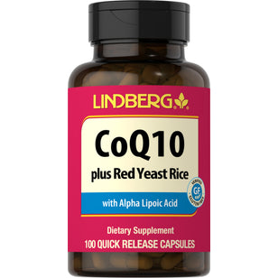 CoQ10 plus Red Yeast Rice, 100 Quick Release Capsules