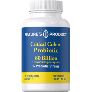 Critical Colon Probiotic 80 Billion, 30 Vegetarian Capsules