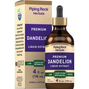 Dandelion Liquid Extract Alcohol Free, 4 fl oz (118 mL) Dropper Bottle
