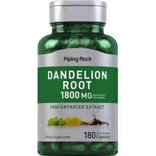 Dandelion Root, 1800 mg (per serving), 180 Quick Release Capsules