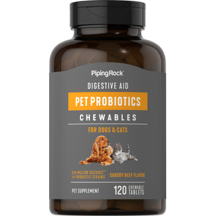 Digestive Aid Probiotics for Dogs & Cats, 120 Chewable Tablets