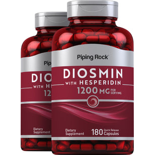 Diosmin w/ Hesperidin, 1200 mg (per serving), 180 Quick Release Capsules, 2 Bottles