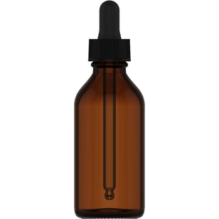 Dropper Bottle, 2 fl oz (59 mL) Glass Amber, Dropper Bottle