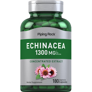 Echinacea, 1300 mg (per serving), 180 Vegetarian Capsules