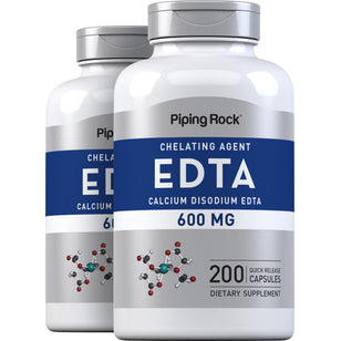 EDTA Calcium Disodium, 600 mg, 200 Quick Release Capsules, 2 Bottles