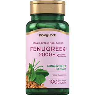Fenugreek, 2000 mg (per serving), 100 Quick Release Capsules