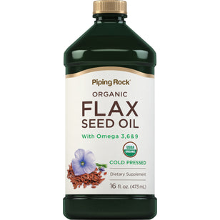Flaxseed Oil (Organic), 16 fl oz (473 mL) Bottle