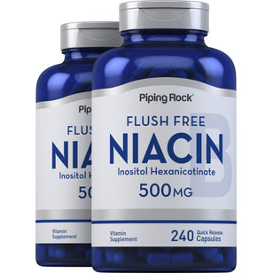 Flush Free Niacin, 500 mg, 240 Quick Release Capsules, 2 Bottles