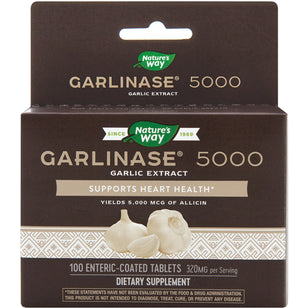 Garlinase 5000 Garlic Extract, 100 Enteric Coated Tablets