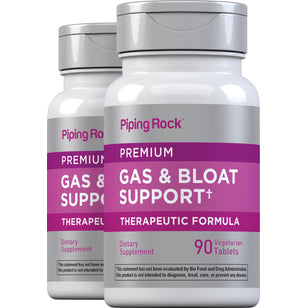 Gas & Bloat Support, 90 Vegetarian Tablets, 2 Bottles