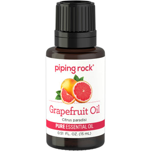 Grapefruit (Pink) Pure Essential Oil (GC/MS Tested), 1/2 fl oz (15 mL) Dropper Bottle
