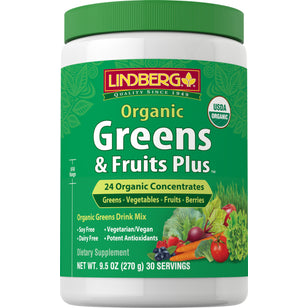 Greens & Fruits Plus Organic, 9.5 oz (270 g) Bottle