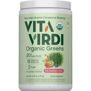Greens Powder (Organic) (Kiwi Strawberry), 5.18 oz (147 g) Bottle