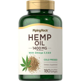 Hemp Seed Oil (Cold Pressed), 1400 mg (per serving), 180 Quick Release Softgels