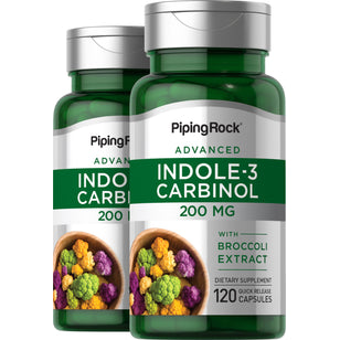 Indole-3-Carbinol with Resveratrol, 200 mg, 120 Quick Release Capsules, 2 Bottles