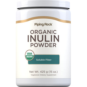 Inulin Prebiotic FOS Powder (Organic), 15 oz (425 g) Bottle