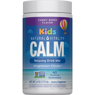 Kids Magnesium Citrate Powder (Yummy Berry), 6 oz (170 g) Bottle